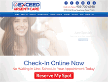 Tablet Screenshot of exceedurgentcare.com